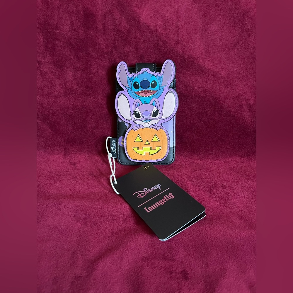 Loungefly Disney Lilo & Stitch: The Series Angel & Stitch Pumpkin Cardholder
